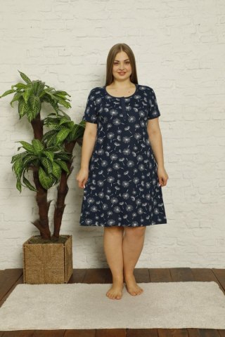 Bawełniana koszula nocna granatowa plus size PIZ18271