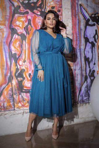 Sukienka Model 269-08/1 Plus Size Morski - Bicotone