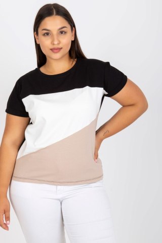 T-shirt Damski Model RV-TS-7875.77P Black/Beige - Relevance