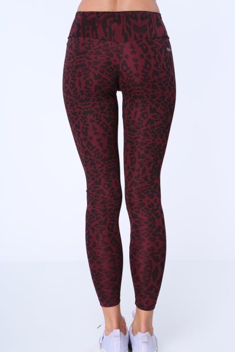 Legginsy w cętki bordowe MR155030