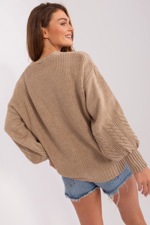 Sweter Damski Model BA-SW-8014.17P Dark Beige - Badu