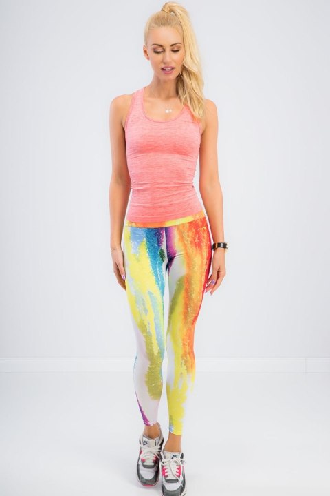 Kolorowe plamiaste legginsy sportowe HT001