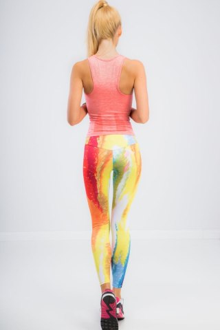 Kolorowe plamiaste legginsy sportowe HT001