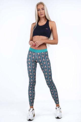 Zielone legginsy sportowe we wzory MR11514