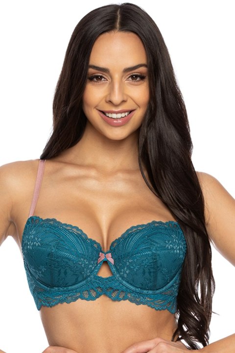 Biustonosz push up Biuetonosz Push-up Model 3525/11 Sybilla Turkus - Mat