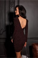 Sukienka Model Elysia CBO SUK0506 Black/Bordo - Roco Fashion Hurtownia odzieży on-line, moda damska, bielizna i obuwie dla kobie