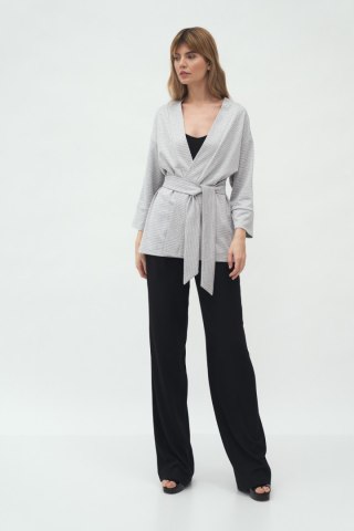 Sweter Szare kimono we wzór Z40 Grey - Nife