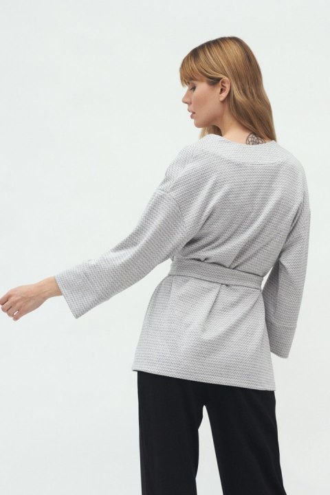 Sweter Szare kimono we wzór Z40 Grey - Nife