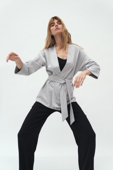 Sweter Szare kimono we wzór Z40 Grey - Nife