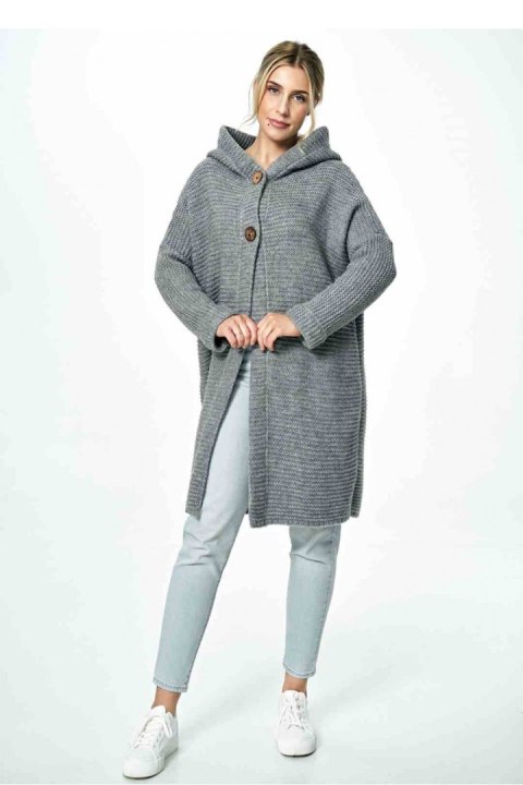 Sweter Kardigan Model M884 Light Grey - Figl