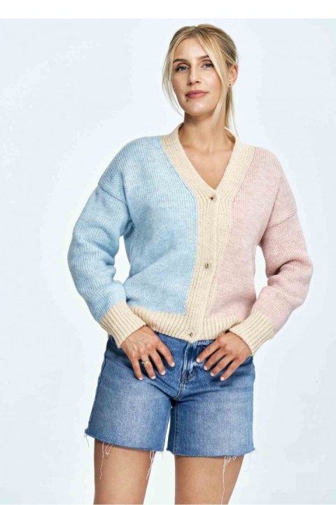 Sweter Damski Model M895 Blue/Pink - Figl