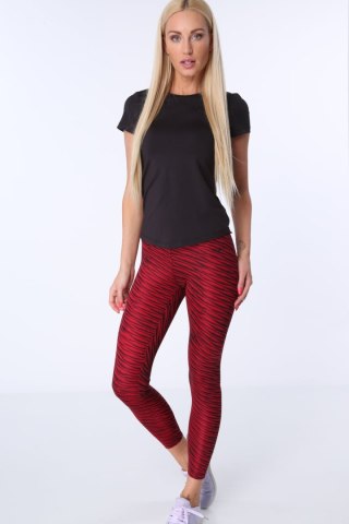 Legginsy sportowe we wzory czerwone MR15285