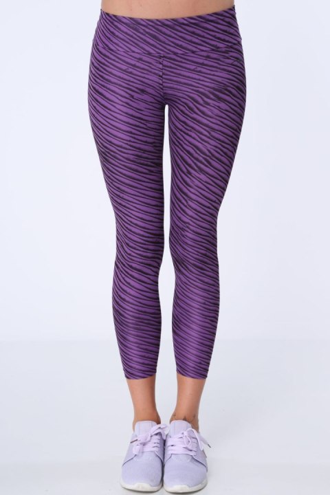 Legginsy sportowe we wzory fioletowe MR15285