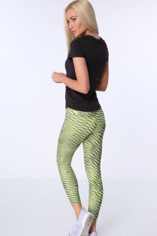 Legginsy sportowe we wzory żółte MR15285