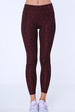 Legginsy w cętki bordowe MR155030