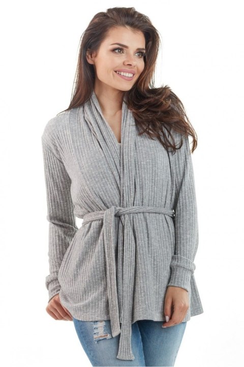 Sweter Kardigan Model A214 Grey - awama