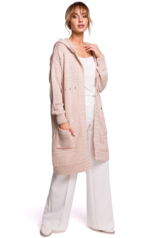 Sweter Kardigan Model MOE513 Powder Pink - Moe