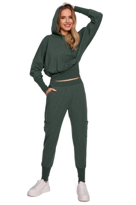 Spodnie Dresowe Model MOE591 Militare Green - Moe