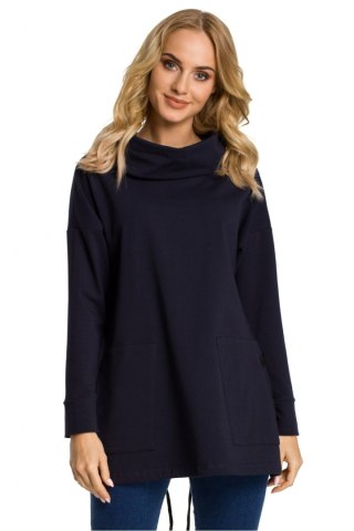 Bluza Damska Model MOE344 Navy - Moe