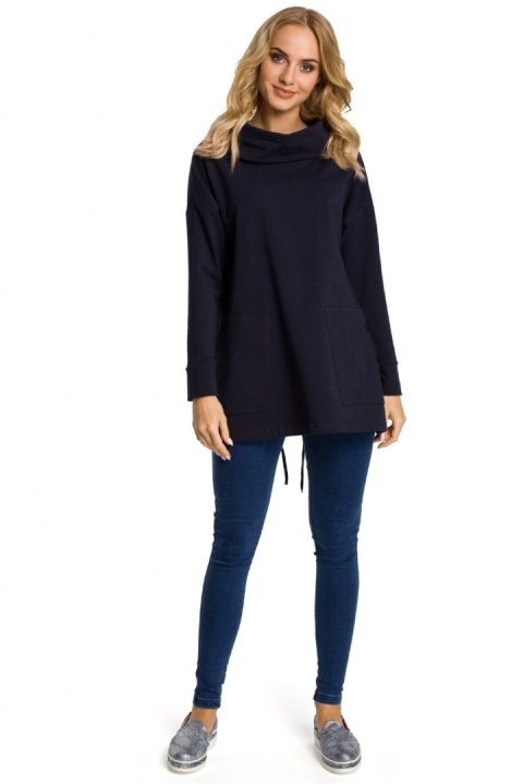 Bluza Damska Model MOE344 Navy - Moe