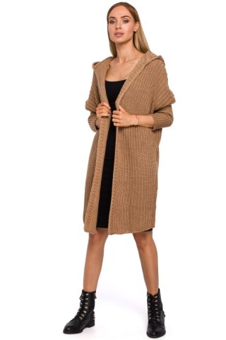 Sweter Kardigan Model MOE475 Camel - Moe