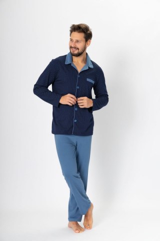 Piżama Męska Model Norbert 670 Navy/Jeans - M-Max