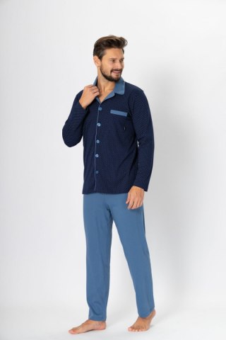 Piżama Męska Model Norbert 670 Navy/Jeans - M-Max