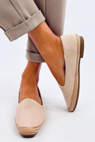 Baleriny espadryle damskie BALLOT BEIGE - Inello