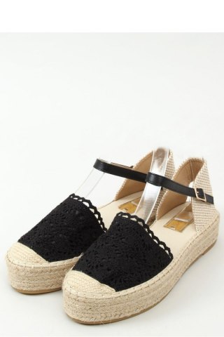 ESPADRYLE KORONKOWE CZARNE 919-4 BLACK - Inello