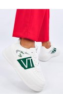 Sneakersy na platformie STERRY WHITE GREEN - Inello