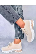 Buty sportowe skarpetkowe CARUSO BEIGE - Inello