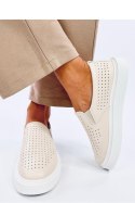 Trampki slip-on ażurowe TOWNS BEIGE - Inello