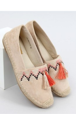 ESPADRYLE BOHO Z FRĘDZLEM BEŻOWE LX-3R11 BEIGE - Inello