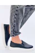 Trampki slip-on ażurowe TOWNS BLACK - Inello